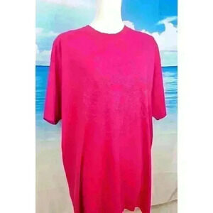 KAVIO! DESIGNS Woman PINK TUNIC Top SUNBURST Beaded Accent front STRETCH size 2x